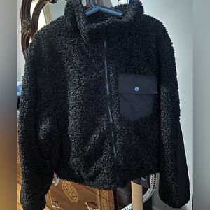 Garage Black Textured Jacket with Pocket